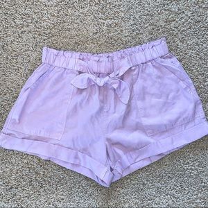 Aerie Shortie High Rise Tie Dress Shorts Lavender Size Large